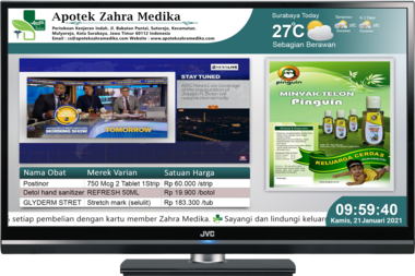 harga digital signage dds promo running text